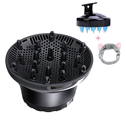 Hair Diffuser Universal Hair Diffuser Attachment Hair Dryer Diffuser for Fine Thick Curly Wave and Frizzy Hair Professional Salon Tool Suitable for 1.4-inch to 2.6-inch Blow Dryer