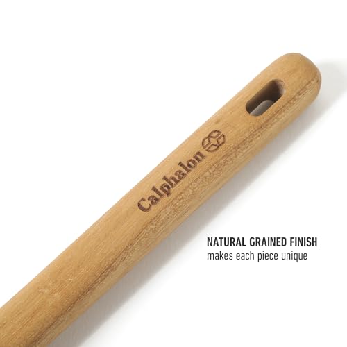 Image of Calphalon Prime 7-Piece Silicone and Teak Wood Kitchen Tool Set, Stainless Steel Kitchen Utensil Set, Kitchen Spoon And Spatula Set, Heat Resistant Non-Slip Kitchen Gadgets Set - Taupe