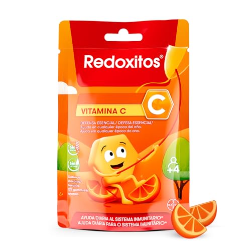Vitamina C Redoxitos para Niños Ayuda a Mejorar sus Defensas Inmunitarias y la Absorción de Hierro, 25 Perlas Blandas