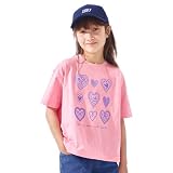 [ever closet] キッズ Tシャツ 120サイズ (6-8歳・身長115-125cm目安) ピンクC 女の子 男の子 半袖 ガールズ 綿100％ トップス 保育園 小学生 春服 夏服 子供服 キッズ服 エバークローゼット