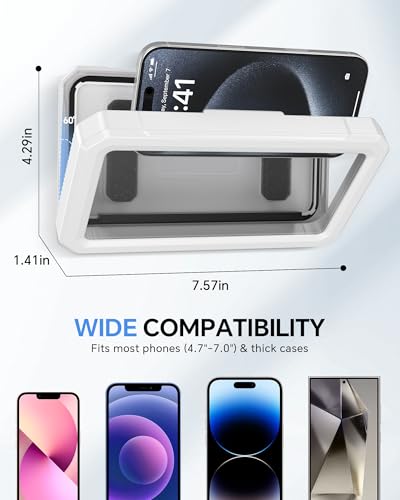 UPRONE Shower Phone Holder Waterproof 480 Rotatable Wall Phone Stand - image 5
