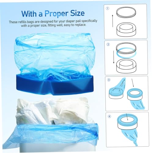 Bolsas de basura SOLUSTRE 5 rollos para pañales PE miniatura 6