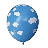 Clouds Latex Balloons - Bag of 15 Size 11 inches Air or Helium Fill By ZIYAN