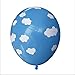 Clouds Latex Balloons - Bag of 15 Size 11 inches Air or Helium Fill By ZIYAN
