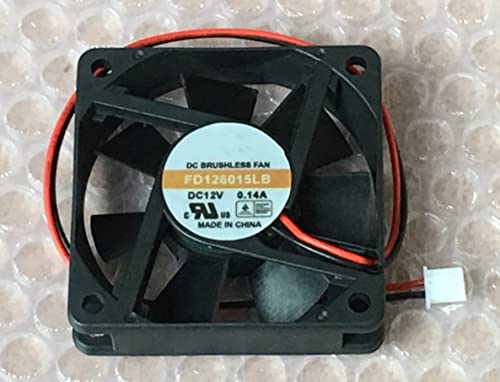 FD126015LB DC12V 0.14A 60X60X15mm 2-przewodowy wentylator chłodzący 6015 mm