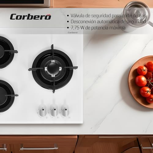 Miniatura 5 de Placa Corbero Cpcgy2313w, Cristal Gas Potencia 7,