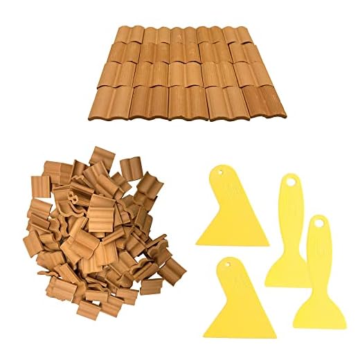 Cayway 100 PCS Ladrillos en Miniatura, Tejas Miniatura Manualidades Piedra en Miniatura, Tejas en Miniatura, Bricolaje Casa de Muñecas Ladrillos Diorama Hada