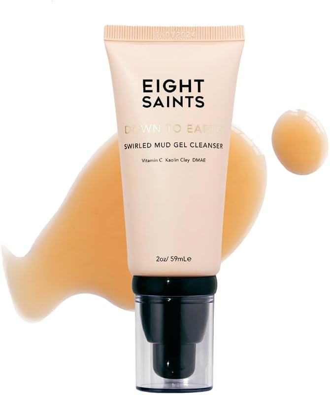 Eight Saints Down To Earth Gel de Limpeza Facial com Argila, Vitamina C e Óleo de Flor de Ylang Ylang, 60 mL