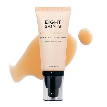 Eight Saints Down To Earth Mud Gel Face Wash, Gentle & Effective Anti Aging Cleanser, Makeup Remover, Nourishing & Hydrating Cleanser, with Vitamin C, Kaolin Clay, Ylang Ylang Flower Oil, 2 oz