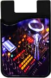 Sam Sandor DJ Music Equalizer Design - Adhesive Phone Wallet - Stick-on ID Card Holder for iPhone/Galaxy/Google Android Cases