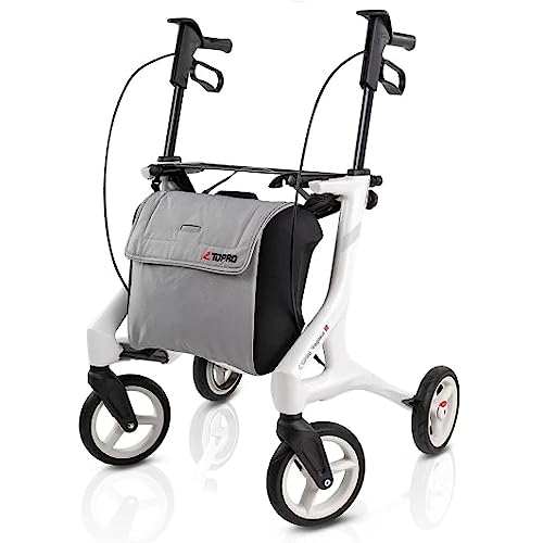 Topro Pegasus Ultra lightweight Carbon Fibre Folding Rollator Walker Walking frame (White) option