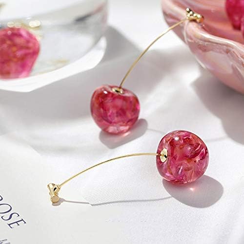 3D Cherry Earrings Cute Fruit Dangle Drop Earrings Simplicity resin Earrings for Women Girls Charm Sweet Jewelry Gift - Image 7