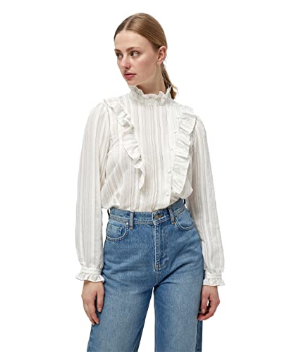 Minus Sistine Shirt, Camisa para Mujer, Blanco/White (9340 Broken white striped), 36 Cover