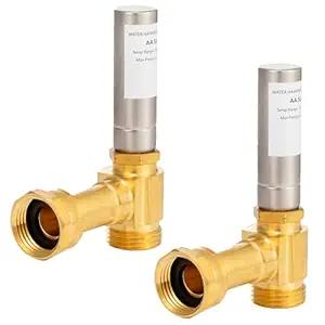 [2 Pieces] Lingmfg Water Hammer Arrestor For Washing Machine, 3/4 Inch Female Thread Swivel Nut x 3/4 Inch Male Thread, Lead Free Brass