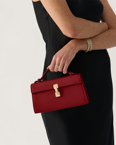 Image of Clutch Purses for Women - Small Purse Top Handle - Evening Bag - Adjustable Crossbody Handbag - Trendy PU Leather