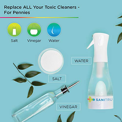 Sanitru Multi Surface Cleaning, Sanitizing & Disinfecting System | Uses Electricity To Convert Tap Water, Salt & Vinegar Into An All Purpose Cleaner For Your Home | Electrolyzed Water Generator #TOP3