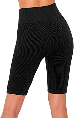 Image of ALWAYS Faux Leather Shorts - High Waist Active Stretch Yoga Short Pants for Women
