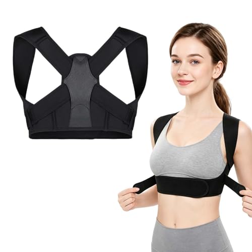 Zimoer Ceinture Maintien Dos Réglables, Redresseur De Dos Correcteur De Posture Réglable, Ceinture Dorsale Respirant pour Maintien Du Cou et Des Épaules, Aaméliorer la Posture Des Épaules, S/M