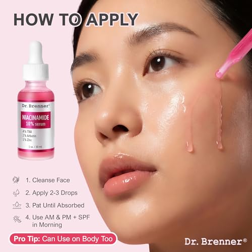 Dr. Brenner Niacinamide serum10% + TXA 4%, Tranexamic Acid Dark Spot Corrector with Zinc 1% & Arbutin 2% - Brightening Serum for Hyperpigmentation, Acne Scars, Uneven Skin Tone, Glass Skin