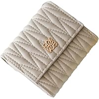 【超美品】三つ折り財布 RuriHari 牛革バイカラー三つ折りミニ財布☆コンパクトなのに多機能