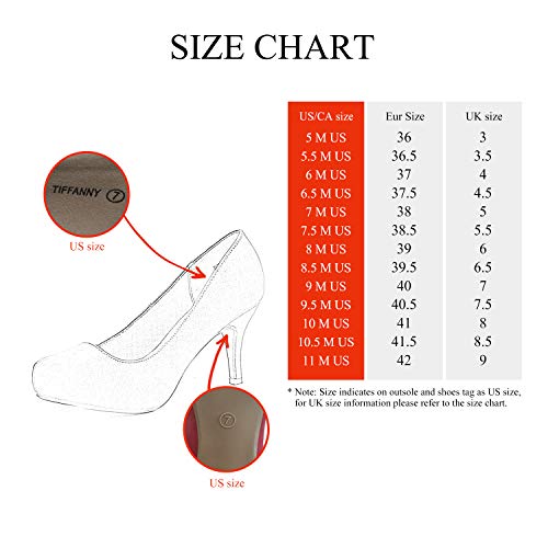DREAM PAIRS Tiffany Women's New Classic Elegant Versatile Low Stiletto Heel Dress Platform Pumps Shoes - Image 3