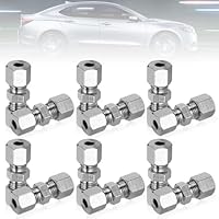 Palwin 12PCS Bremsleitungsverbinder, 4,75 mm Schneidringverschraubung, Bremsrohr Armaturen Ohne Bördeln, Verschraubungen Bremsrohr Bördel für Bremskabel Bremsleitung Ohne zu Bördeln Verbinder