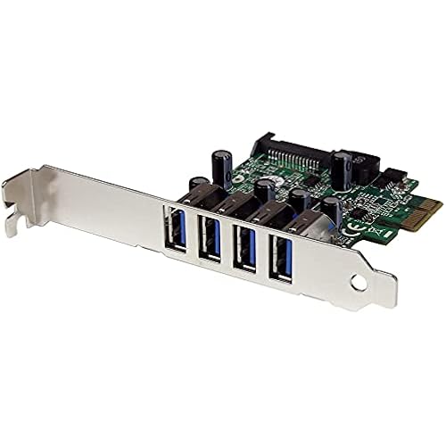 StarTech 4-Port PCI Express USB 3.0 Controller Card, 5Gbps (PEXUSB3S4V)
