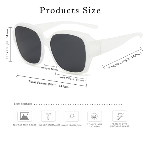 Long Keeper Over Glasses Sunglasses Women Polarized Sunglasses Over Prescription Glasses Square Wear Over Driving Sunglasses2