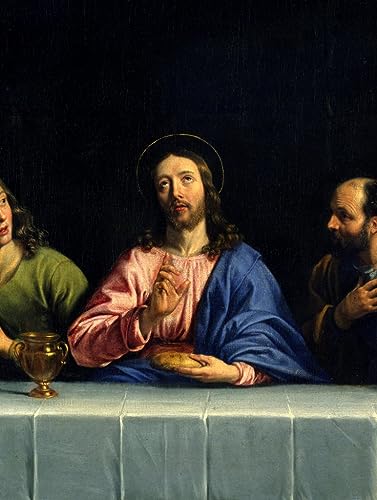 Foto lienzo de La Última Cena 60x90cm: cuadro decorativo impreso para pared de hogar