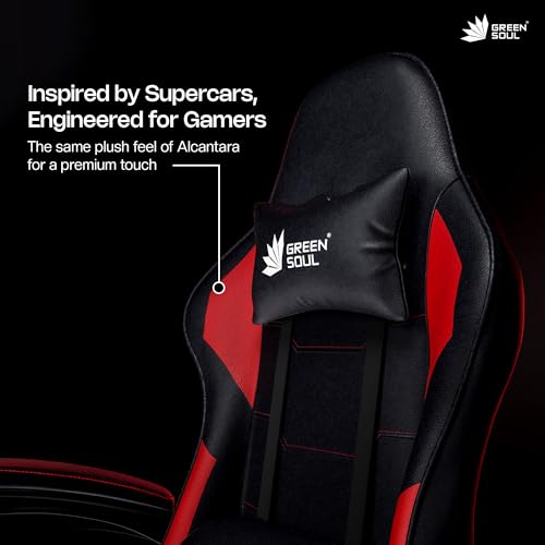 Green Soul Blade Ergonomic Gaming Chair Black Red - Image 5