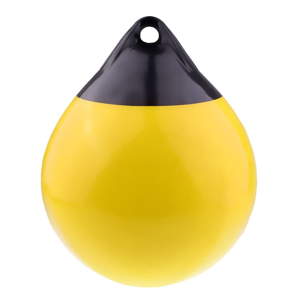 Bouée D'amarrage de Bateau Gonflable de Bouée de de Bouée D'amarrage Diamètre.12 "Flottant, Jaune, 30x35cm