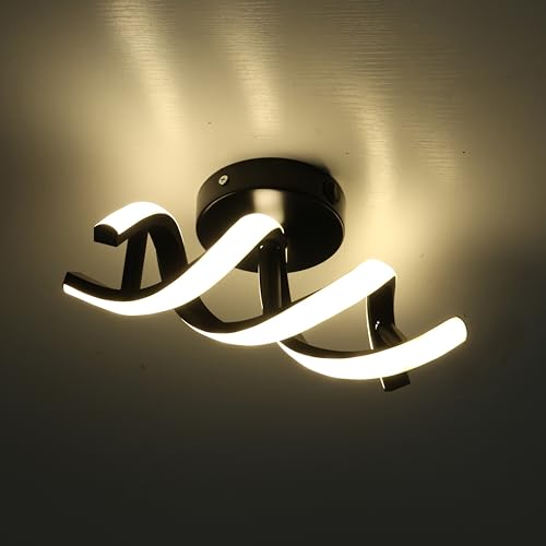 Volcode 12V LED RV Ceiling Light Fixture with ON/Off Switch, RV LED Wall Reading Lamp and Vanity Light, 4W, 3000K/4000K Switchable Interior Light for RV, Marine, Motorhome