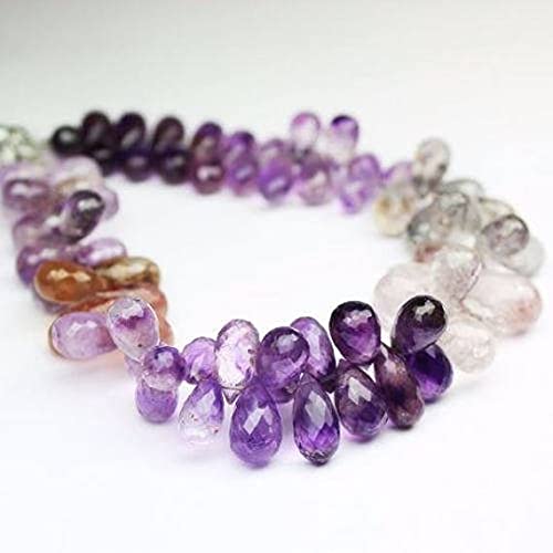 Améthyste rutilée perles de quartz violet pour atelier de bijoux bohèmes