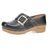 Dansko Pro Braided Clogs for Women – Stylish Slip-On Shoes with Braided Detail, All-Day Comfort, Arch Support & Leather Upper – Chic & Functional Footwear for Work or Weekend Black 7.5-8 M US
