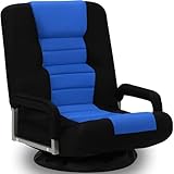 ACIPENSER Swivel Gaming Chair Multipurpose Floor Gaming Chair for Playing Video Games, TV, Reading w/Armrest Lumbar Support & 6 Adjustable Postion Backrest for Adults & Kids,Blue