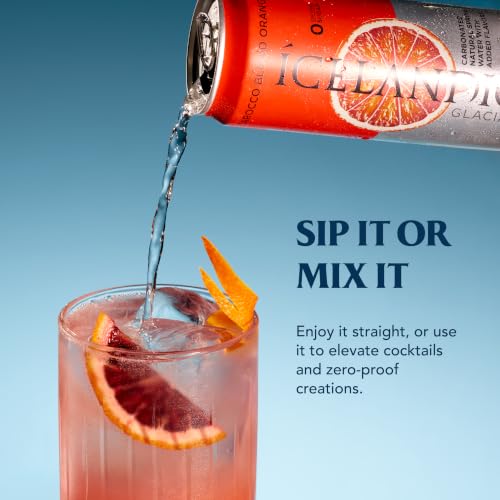 Image of Icelandic Glacial Sparkling Water, Tarocco Blood Orange, 330mL (Pack of 10)