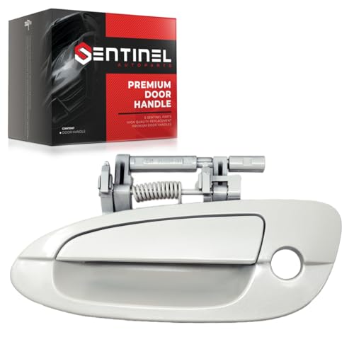 S Sentinel Parts Outside Exterior Door Handle Front Left Driver Side QX3 Satin White Pearl Compatible with 2002-2006 Nissan Altima Replaces # NI1310123, 80607-8J009