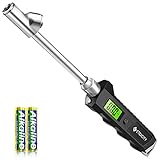 Etekcity Digital Tire Pressure Gauge 230 Psi, Dual Head RV Heavy Duty Monitoring System Stainless Steel Made for Truck Bike Car, 4 Setting with Backlight LCD and Flashlight