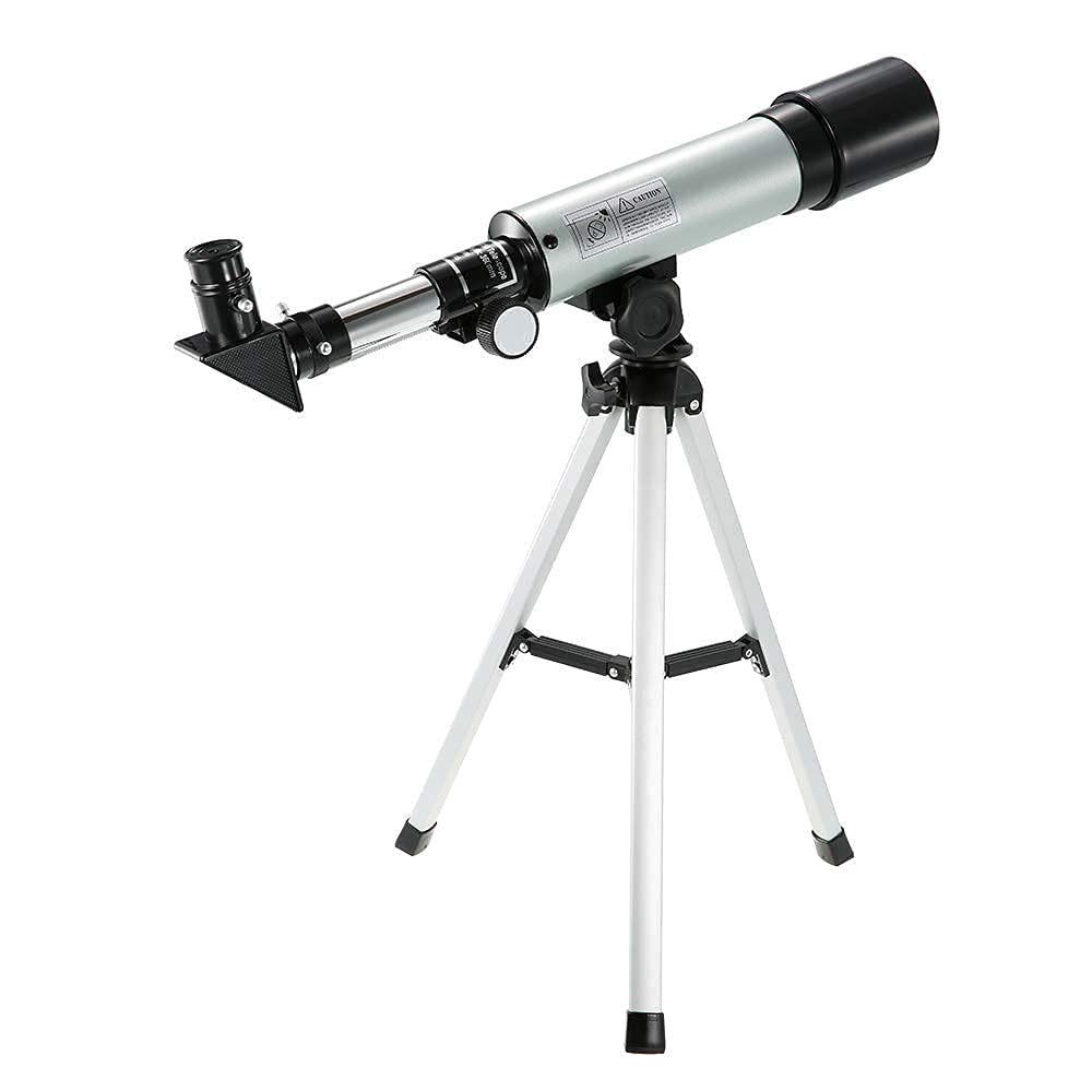 Telescopio astronómico, telescopio Espacial monocular para Exteriores Zoom 90X HD, telescopio astronómico de 360/50 mm para observación del Cielo/Estrella/Luna/Aves, con trípode para niños