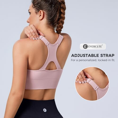 Image of Evercute High Impact Sports Bras for Women 3 /4 /5 Pack, Adjustable Straps Padded Supportive Seamless Racerback Running Bras