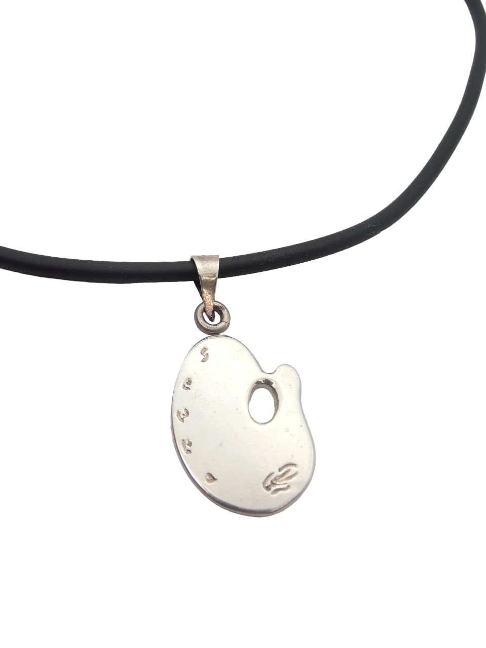 Pendentif palette de couleurs argent 925 cadeau idéal peintre