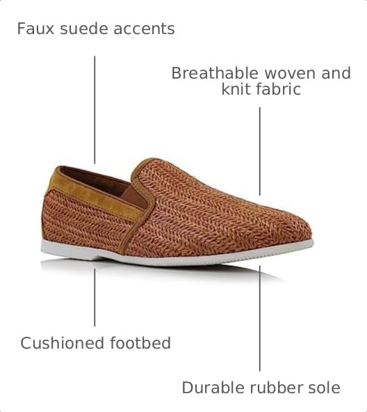 Image of Ferro Aldo Men's Slip-On Loafers | Woven Espadrille & Classic Styles | Casual & Formal Dress Shoes