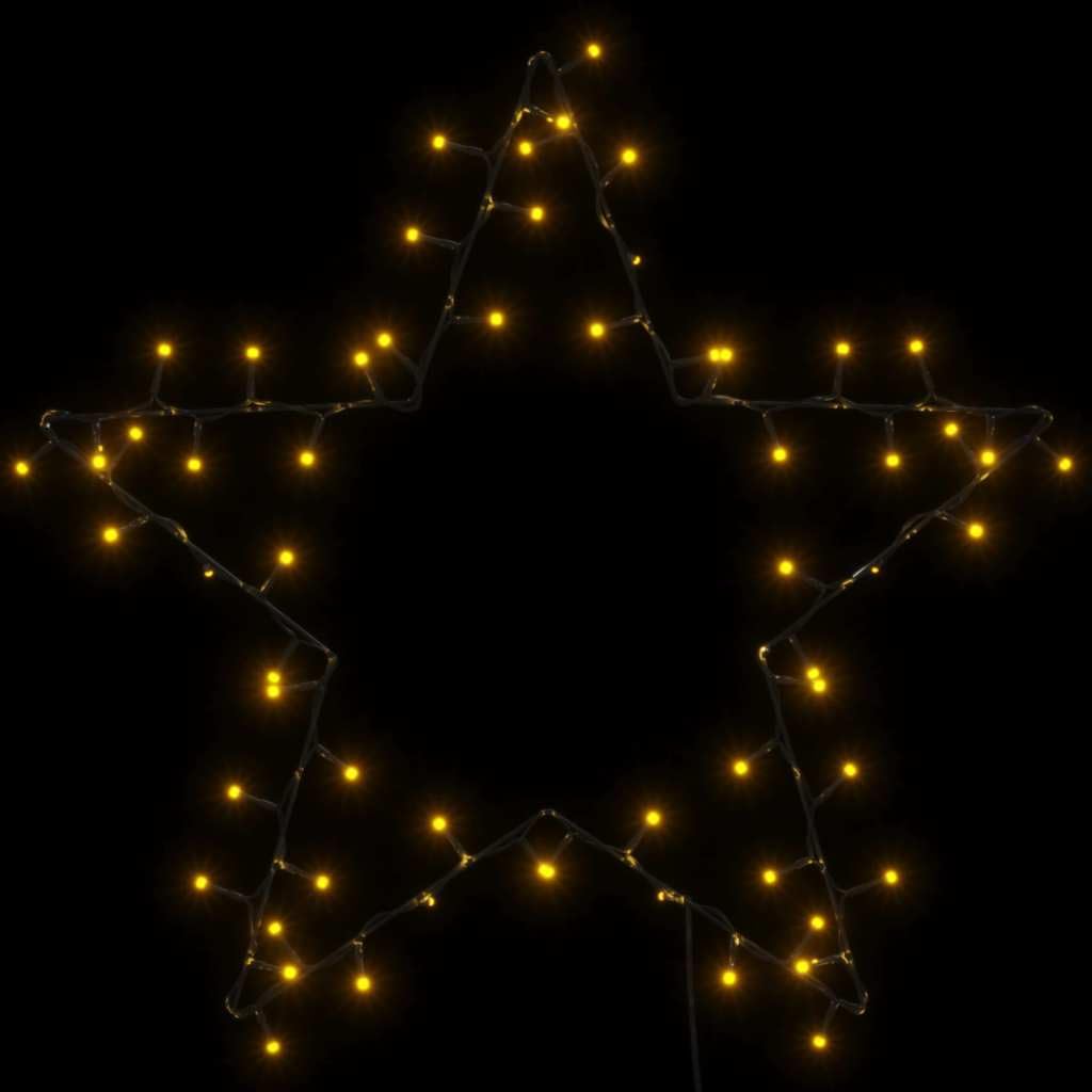 Weihnachtsbeleuchtung Stern-Silhouette 80 LEDs Warmweiß Kunststoff 60x59 cm mit 8 Lichteffekten USB-Stromquelle für Innen Fensterdeko festliche Stimmung Advent