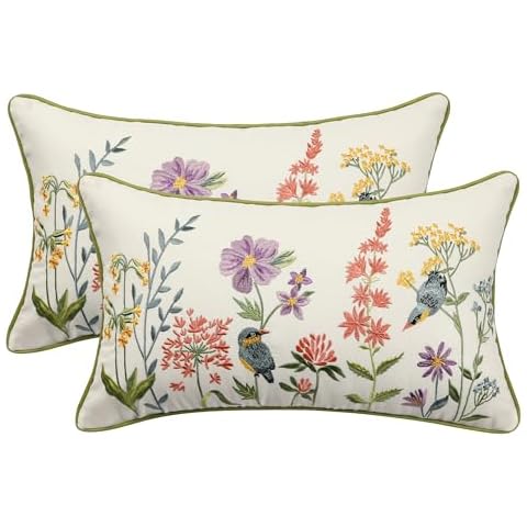 Tosleo Vintage Birds Throw Pillow Covers Cover