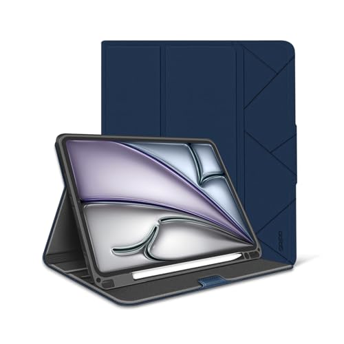 Image of GRIPP Melon Leatherette Texture Case for iPad Air 11 inch (M2 /M3 /M4, 2024 /2025 /2026), iPad Air 10.9 inch (4th /5th Generation, 2020 /2022), iPad Pro 11 inch (3rd /4th Generation, 2021 /2022) - Dark Blue