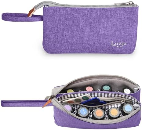 LUXJA Essential Oil Carrying Bag Holds 9 Bottles, Purple