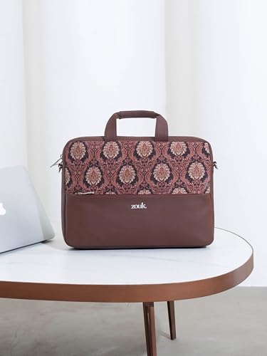 Image of ZOUK Arin Laptop Bag | Slim & Stylish Laptop Bag for Women Office Use | Fits 15.6+ Inch Laptop | Padded Compartment Fits up to 17 Inch Laptop | Water-Resistant | Lightweight