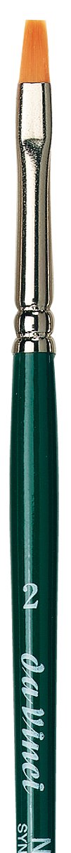 Da Vinci 122 Series Hobby Brush, Synthetic Fiber, Green, 17.5 x 0.45 x 30 cm - Image 2