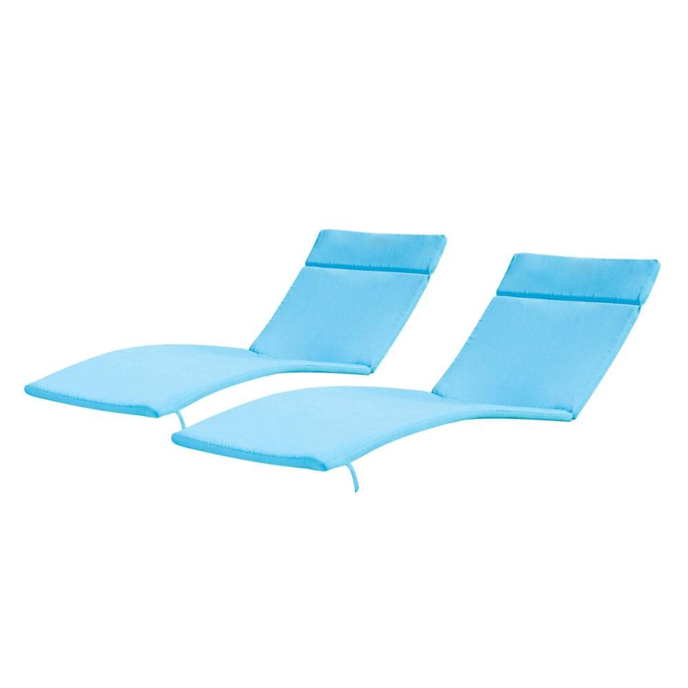 2 Piece Bright Blue Shade Outdoor Chaise Lounge, 79.25