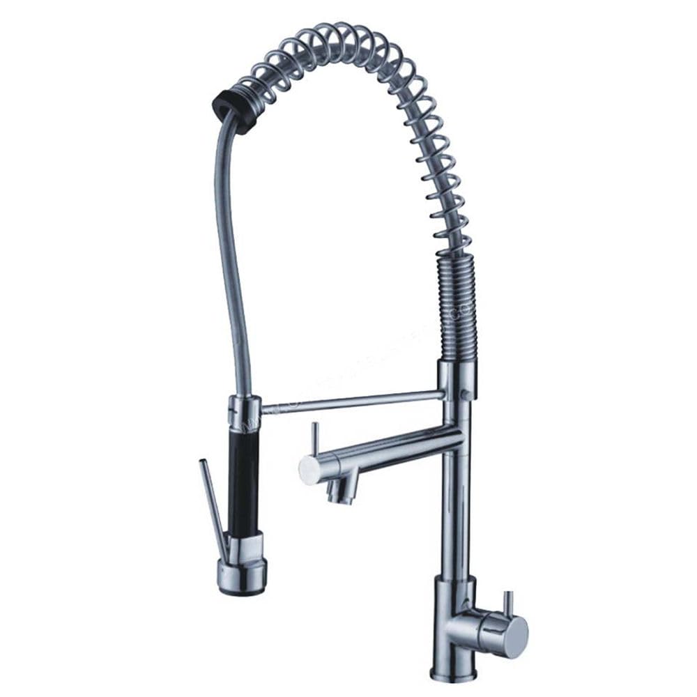 Grifo De Cocina Industrial Con Monomando Y Ducha Extraíble Cromado – (E34FM17C)